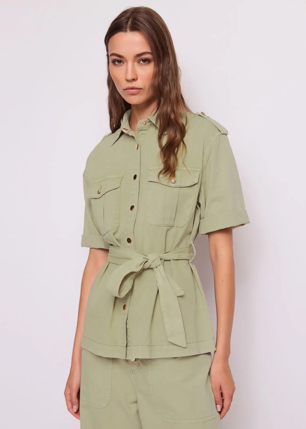 GAUDì 11BD35015 Giacca overshirt con cintura