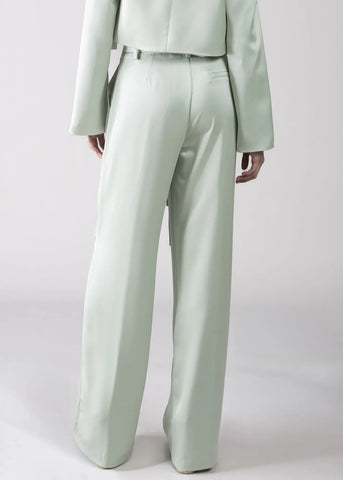 DENNYROSE  611DD25020  PANTALONE LUNGO CARGO SATIN SAGE GREEN