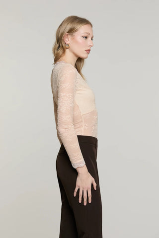 RELISH Body LIORA manica lunga scollo v pizzo