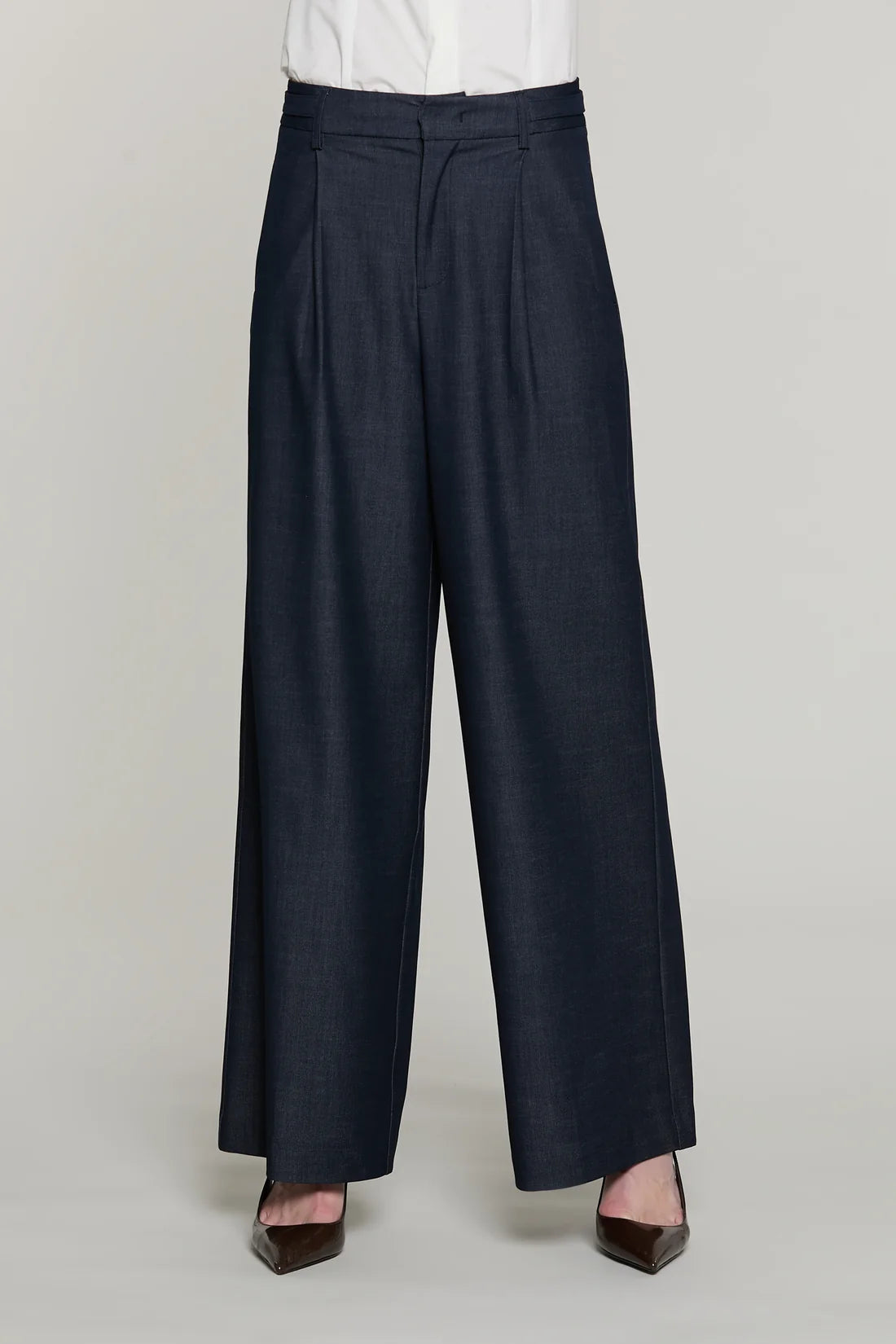 RELISH Pantalone SOUL vita alta con alette più pinces più ts francesi più filetto denim